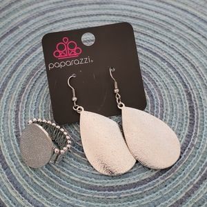 Silver Earrings & Ring Set  NEW